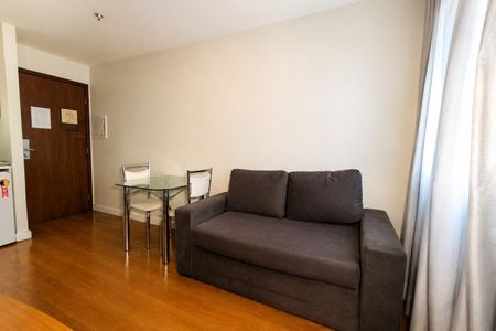Sala - Dormitório de kitnet/studio para alugar com 1 quarto, 27m² em Jardim Paulista, São Paulo