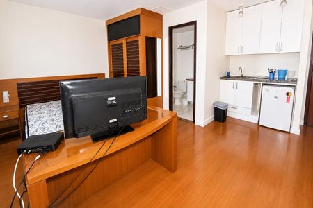 Studio para alugar com 27m², 1 quarto e 1 vaga Studio para alugar com 27m², 1 quarto e 1 vagaSala - Dormitório