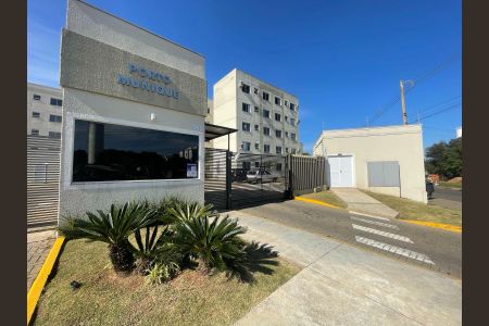 Fachada com a Placa instalada em 25/06/2026 com o código XETH-135 de apartamento à venda com 2 quartos, 45m² em Santos Dumont, São Leopoldo