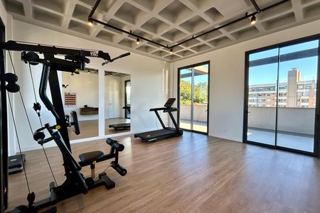 Apartamento para alugar com 34m², 1 quarto e 1 vaga Apartamento para alugar com 34m², 1 quarto e 1 vagaÁrea comum - Academia