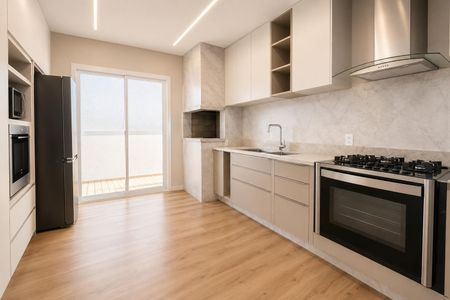 Cozinha de casa de condomínio para alugar com 3 quartos, 130m² em Neópolis, Gravataí