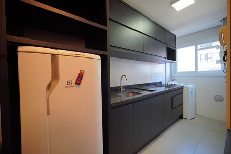Cozinha de kitnet/studio para alugar com 1 quarto, 31m² em Trindade, Florianópolis