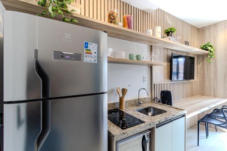 Studio para alugar com 46m², 1 quarto e sem vaga Studio para alugar com 46m², 1 quarto e sem vagaCozinha