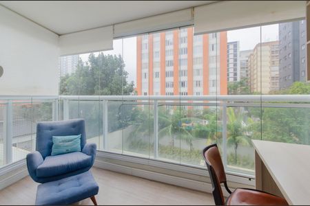 Varanda do Quarto de apartamento para alugar com 1 quarto, 45m² em Vila Mariana, São Paulo