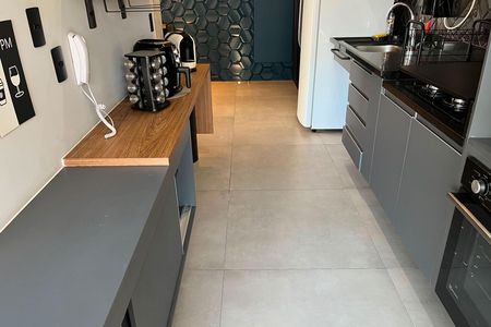 Studio para alugar com 64m², 1 quarto e 2 vagas Studio para alugar com 64m², 1 quarto e 2 vagasCozinha