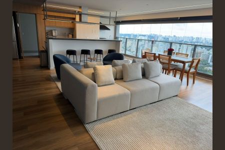 Sala de apartamento à venda com 2 quartos, 142m² em Jardim Morumbi, São Paulo