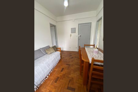 Sala de apartamento para alugar com 1 quarto, 40m² em José Menino, Santos