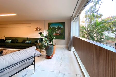 Varanda da Sala de apartamento à venda com 4 quartos, 240m² em Santo Antônio, Belo Horizonte