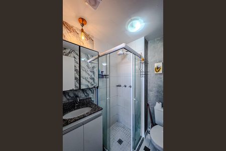 Banheiro de kitnet/studio para alugar com 1 quarto, 19m² em Brás, São Paulo