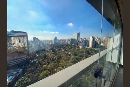 Vista da Sala de apartamento para alugar com 1 quarto, 52m² em Higienópolis, São Paulo