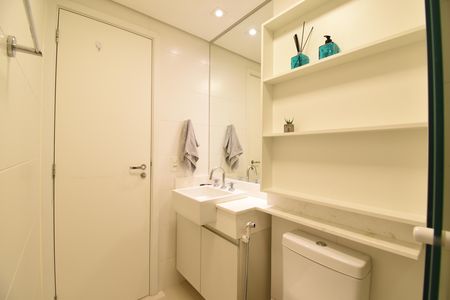 Studio para alugar com 30m², 1 quarto e sem vagaBanheiro do Studio
