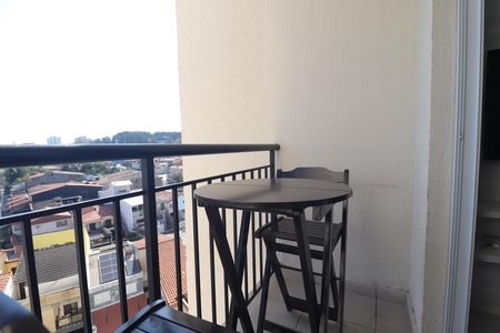 Varanda Sala de apartamento à venda com 1 quarto, 48m² em Parque Jaçatuba, Santo André