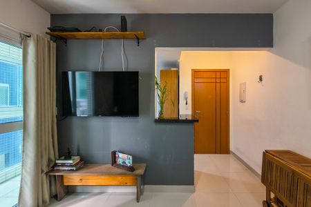 sala de apartamento para alugar com 1 quarto, 40m² em Canto do Forte, Praia Grande