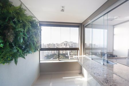 Varanda da Sala de apartamento para alugar com 1 quarto, 51m² em Vila Castela, Nova Lima