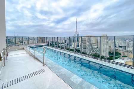 Área comum - Piscina de kitnet/studio para alugar com 1 quarto, 23m² em Paraíso, São Paulo