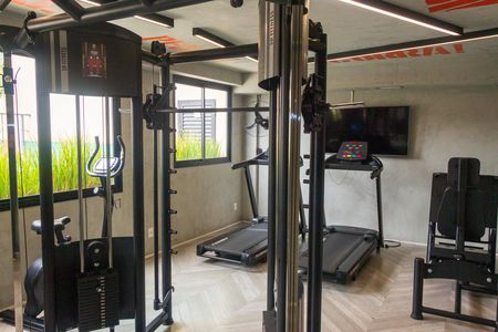 Apartamento à venda com 34m², 2 quartos e 1 vaga Apartamento à venda com 34m², 2 quartos e 1 vagaÁrea comum - Academia
