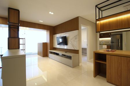 Sala de apartamento para alugar com 2 quartos, 65m² em Indianópolis, São Paulo