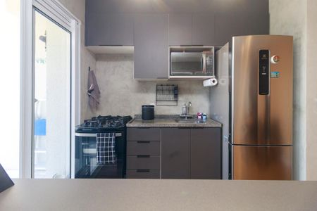 Cozinha de apartamento à venda com 1 quarto, 31m² em Jardim Sao Luiz, São Paulo