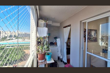 Varanda  da sala de apartamento para alugar com 2 quartos, 46m² em Barra Funda, São Paulo