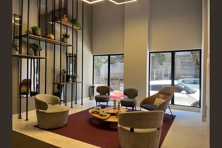 Studio para alugar com 34m², 1 quarto e sem vaga Studio para alugar com 34m², 1 quarto e sem vagaHall social