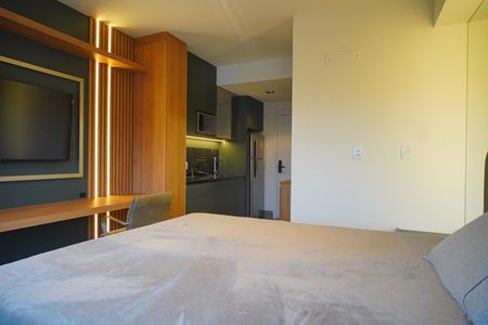Studio para alugar com 25m², 1 quarto e sem vaga Studio para alugar com 25m², 1 quarto e sem vagaSala_Quarto