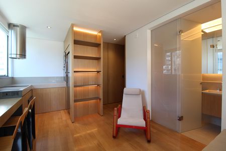Sala/Cozinha de apartamento para alugar com 1 quarto, 38m² em Vila Nova Conceição, São Paulo