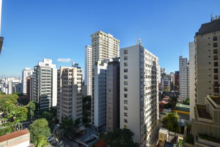 vista varanda Sala de kitnet/studio para alugar com 1 quarto, 35m² em Jardim Paulista, São Paulo