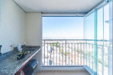 Varanda da Sala de apartamento à venda com 2 quartos, 51m² em Vila Curuçá, Santo André
