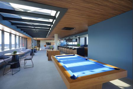 Rooftop - sala de jogos de kitnet/studio à venda com 1 quarto, 45m² em Cidade Baixa, Porto Alegre
