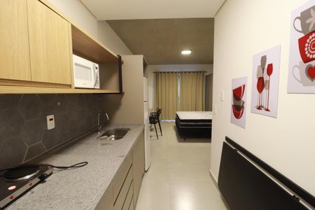 Cozinha  de apartamento para alugar com 1 quarto, 38m² em Jardim Antartica, Ribeirão Preto