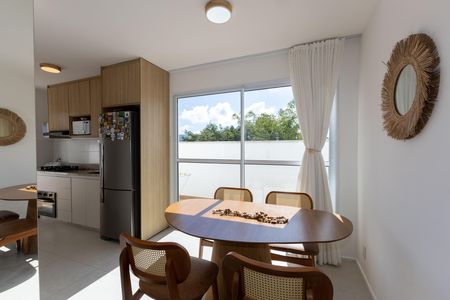 Sala de Jantar de casa de condomínio à venda com 2 quartos, 80m² em Vila Industrial, Nova Lima