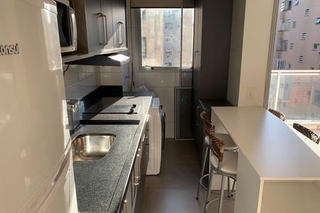 Cozinha de apartamento para alugar com 1 quarto, 47m² em Boqueirão, Santos