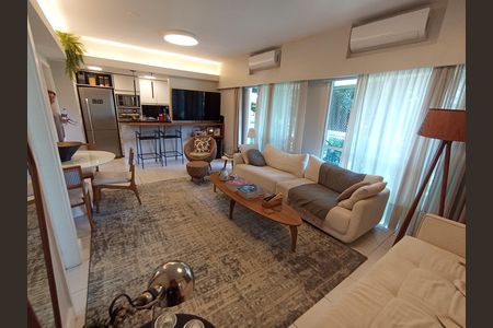 Sala de apartamento para alugar com 1 quarto, 85m² em Barra da Tijuca, Rio de Janeiro