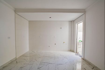 Sala/Cozinha de apartamento à venda com 2 quartos, 51m² em Vila Homero Thon, Santo André