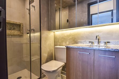 Apartamento para alugar com 63m², 2 quartos e 1 vaga Apartamento para alugar com 63m², 2 quartos e 1 vagaBanheiro social