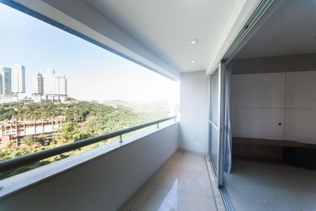 Varanda da Sala de apartamento à venda com 2 quartos, 69m² em Vale do Sereno, Nova Lima