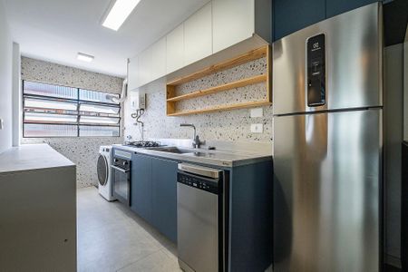 Cozinha de apartamento para alugar com 1 quarto, 46m² em Cerqueira César, São Paulo