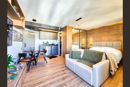Sala/Quarto de apartamento para alugar com 1 quarto, 32m² em Higienópolis, São Paulo