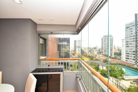 varanda sala de jantar de apartamento para alugar com 1 quarto, 38m² em Vila Anglo Brasileira, São Paulo
