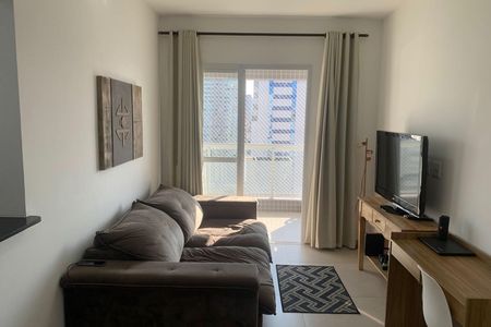 Sala de apartamento para alugar com 1 quarto, 53m² em Boqueirão, Santos