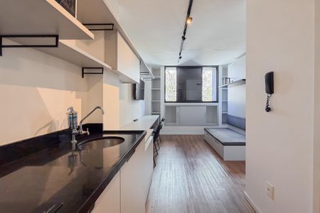 Studio para alugar com 26m², 1 quarto e sem vaga Studio para alugar com 26m², 1 quarto e sem vagaCozinha