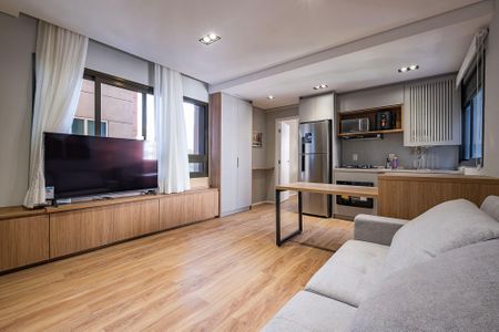 Sala/Cozinha de apartamento para alugar com 1 quarto, 51m² em Cerqueira César, São Paulo