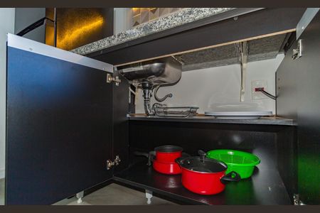Studio para alugar com 24m², 1 quarto e sem vaga Studio para alugar com 24m², 1 quarto e sem vagaDetalhe - Cozinha