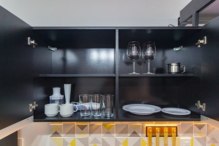 Studio para alugar com 24m², 1 quarto e sem vaga Studio para alugar com 24m², 1 quarto e sem vagaDetalhe - Cozinha