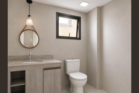Banheiro de kitnet/studio para alugar com 1 quarto, 24m² em Vila Olímpia, São Paulo