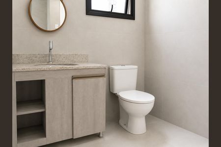 Banheiro de kitnet/studio para alugar com 1 quarto, 24m² em Vila Olímpia, São Paulo
