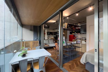 Studio à venda com 45m², 1 quarto e 1 vagaVaranda