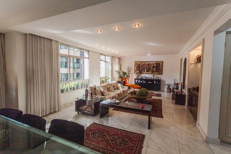 Sala de apartamento à venda com 3 quartos, 160m² em Lourdes, Belo Horizonte
