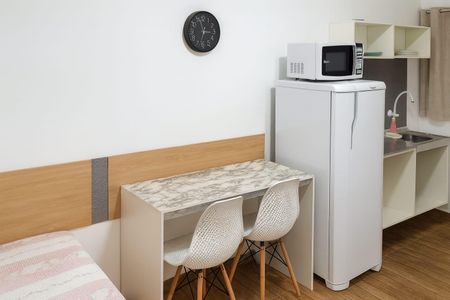 Cozinha/Área de estudo de kitnet/studio para alugar com 1 quarto, 20m² em Chácaras Alvorada, Indaiatuba