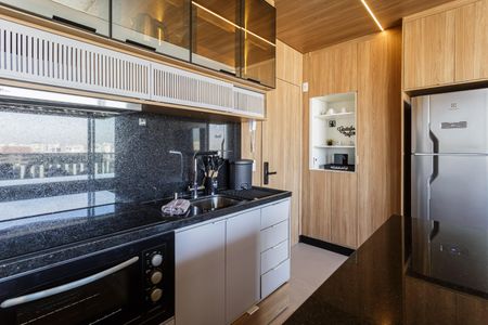 Cozinha de kitnet/studio para alugar com 1 quarto, 46m² em Vila Olímpia, São Paulo